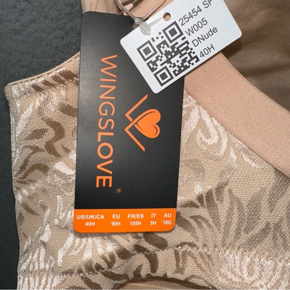 Wingslove Bra Womens 40H Beige Full Coverage Minimizer Wirefree Non Padded NEW - Picture 2 of 7